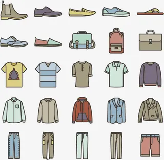 鞋子图标上衣图标衣服图标短袖图标裤子图标免抠