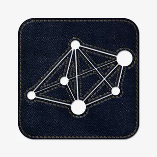 牛仔琼社会DZone标志广场蓝免抠