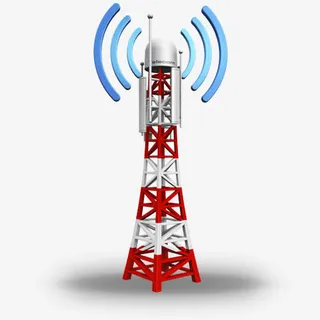 卡通信号塔发射器免抠