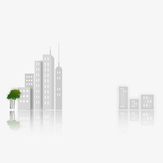 白色现代城市装饰免抠