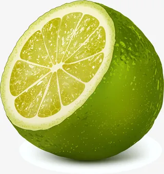 切开的青柠檬素材图免抠