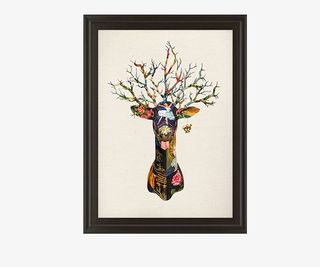 北欧风格麋鹿装饰挂画免抠