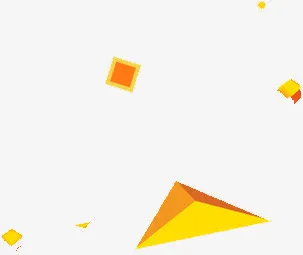 黄色卡通节日几何图形免抠
