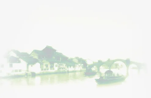 水墨山水端午节海报免抠