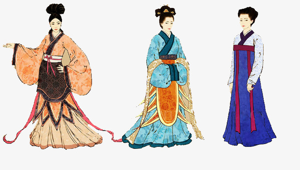 汉朝女子服饰免抠