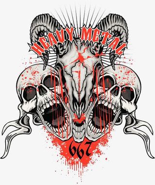 惊悚的骷髅头免抠