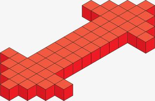 橙红色马赛克箭头图标免抠