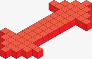 橙红色马赛克箭头图标免抠