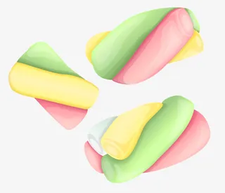 彩色棉花糖免抠