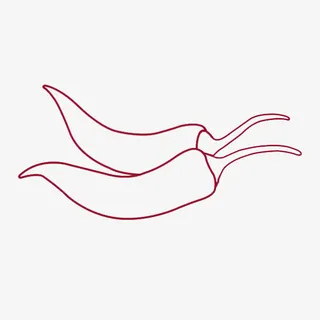 辣椒轮廓图简笔画图案免抠