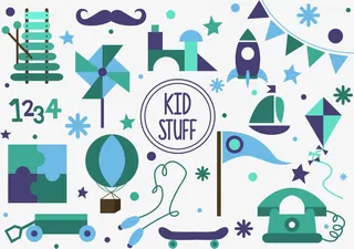 矢量图欢快的素材免抠