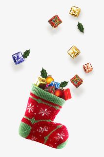 圣诞节，圣诞树袜子免抠