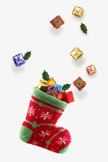 圣诞节，圣诞树袜子免抠