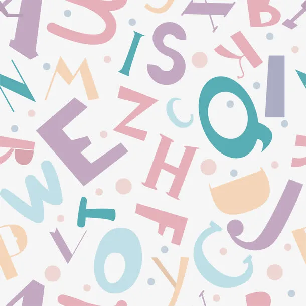 字母壁纸矢量图免抠