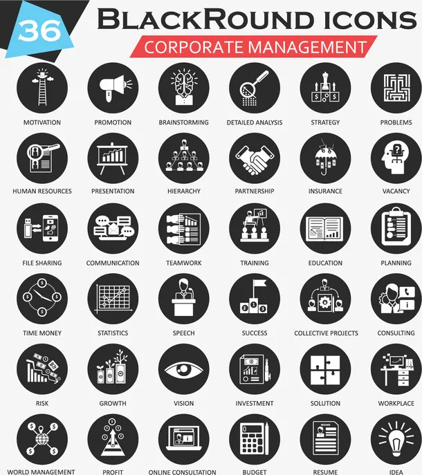 企业商务图标矢量素材免抠