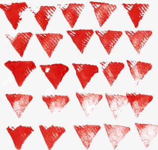 三角形红色笔刷免抠