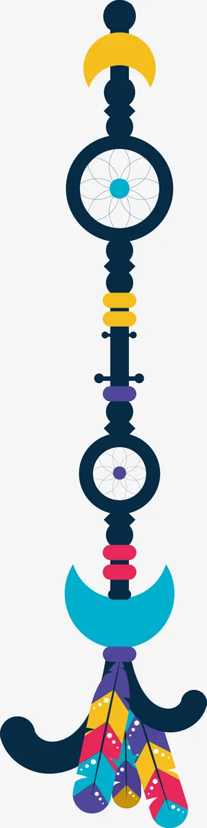 羽毛捕梦网设计图免抠