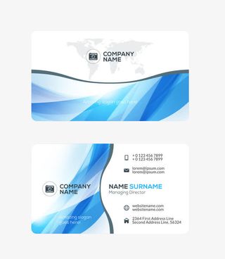 卡通扁平化科技蓝色催乳师名片免抠