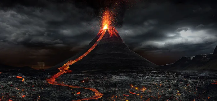 火山背景高清