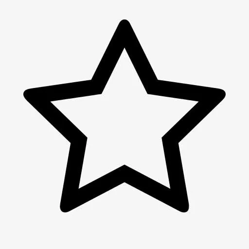空心五角星的符号免抠