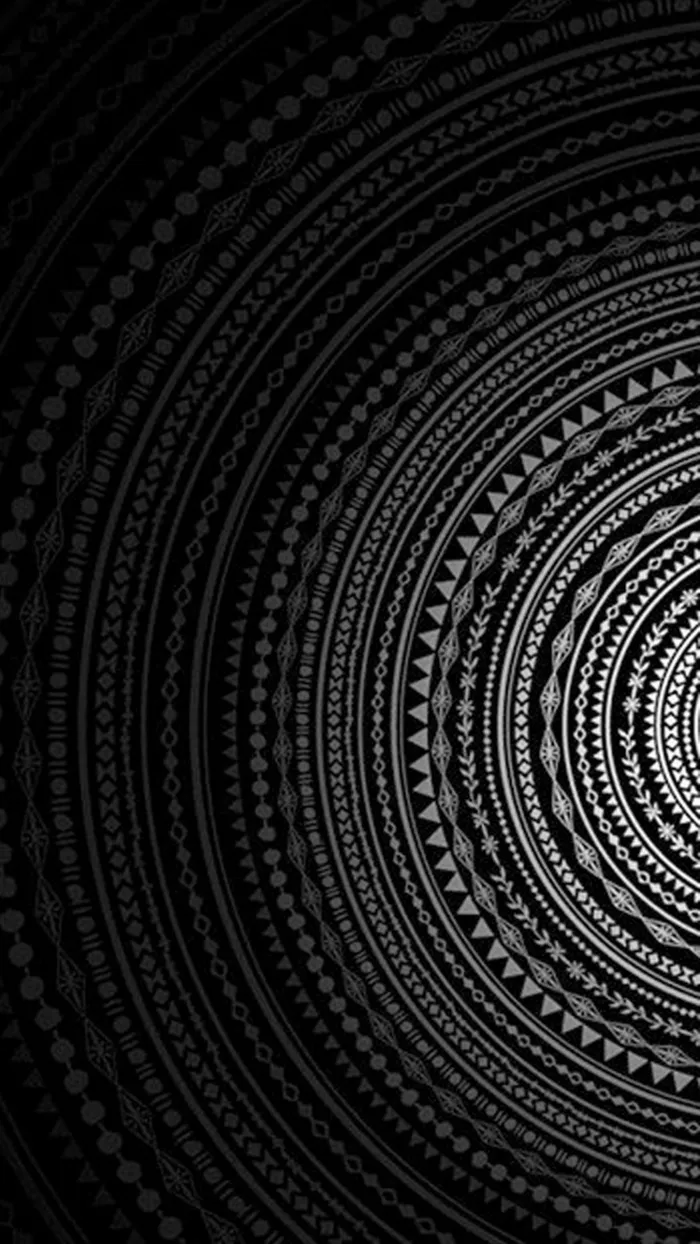 黑色渐变圆形花边重复H5背景高清