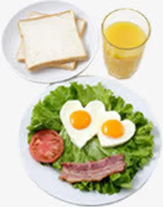 爱心早餐七夕情人节免抠