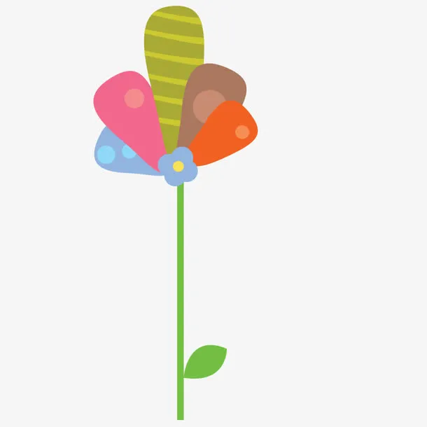 卡通 插画 彩绘 花瓣 花朵免抠