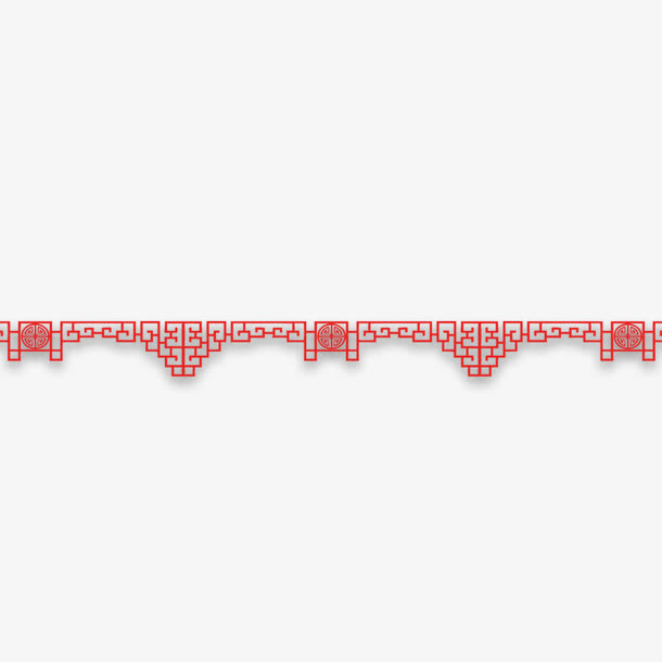 红色创意新年边框免抠