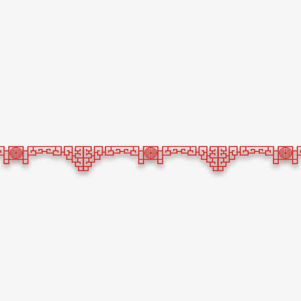 红色创意新年边框免抠