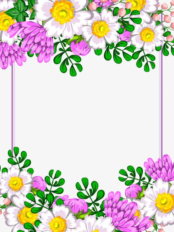 鲜花边框免抠