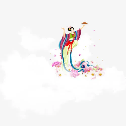 中秋节高清多图层素材 嫦娥免抠