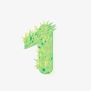 数字1效果元素免抠