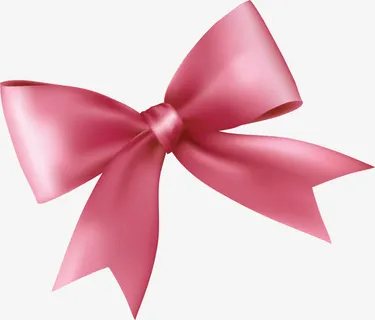 粉色精美典雅蝴蝶结免抠漂浮彩带元素