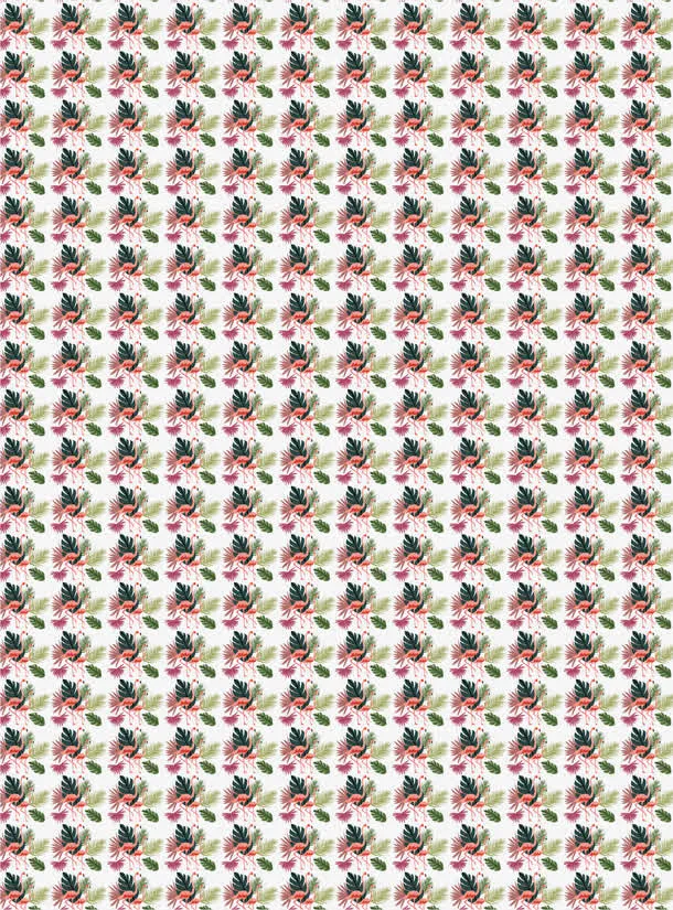 矢量火烈鸟底纹免抠