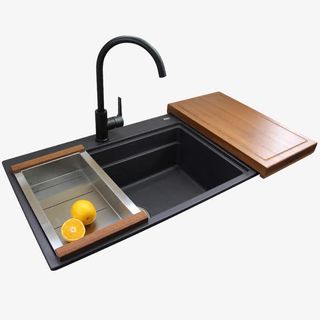 食品级厨房手工水槽大单槽免抠