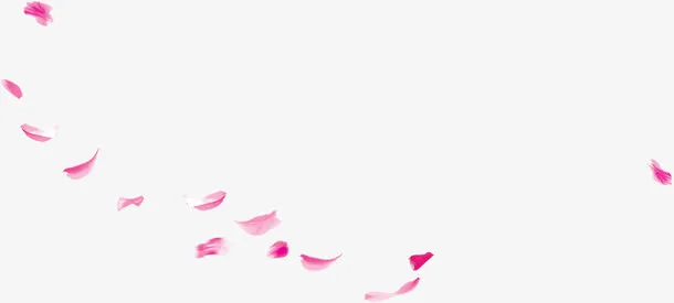 紫色唯美手绘漂浮花瓣免抠