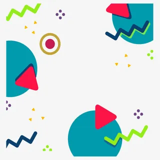 彩色不规则图形波普风格创意矢量免抠