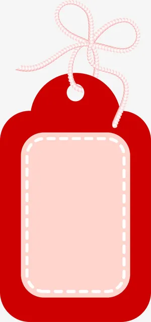 红色矢量七夕节吊牌免抠