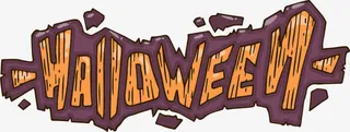 矢量万圣节字体免抠