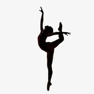 逆光拍摄的舞者免抠