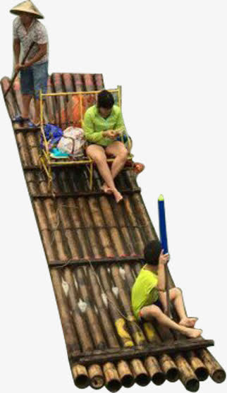 竹筏元素免费下载免抠