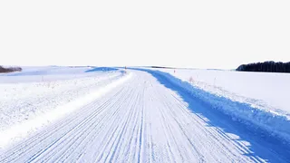 雪地道路免抠
