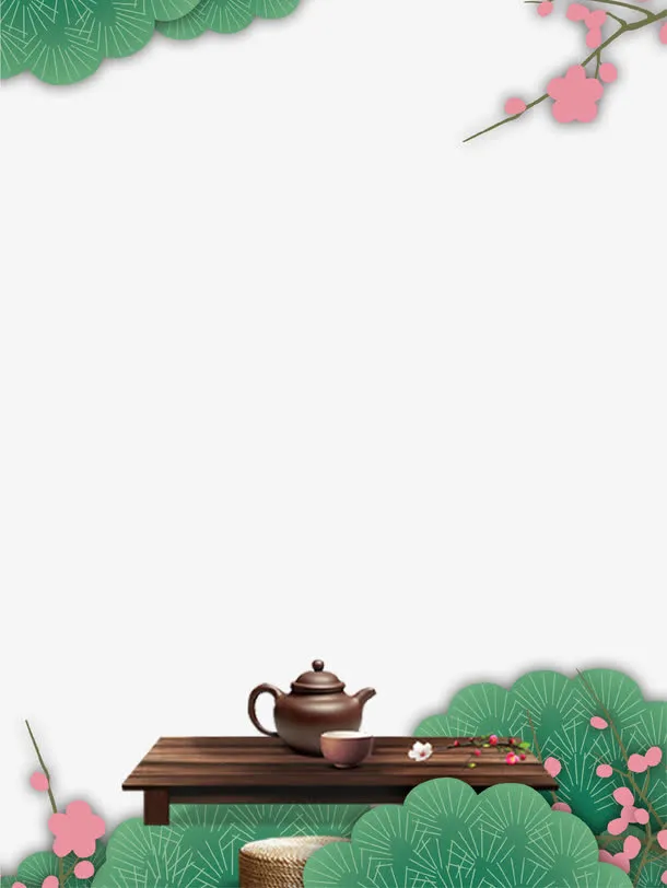 清新创意春茶海报背景