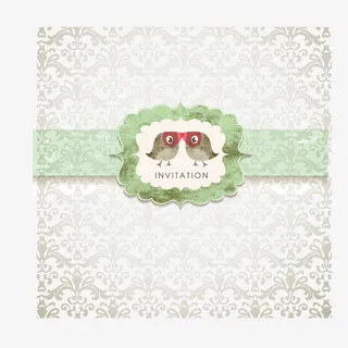 婚礼贺卡封面背景图片