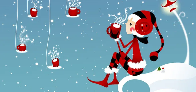 圣诞小清新绿色服装海报背景高清