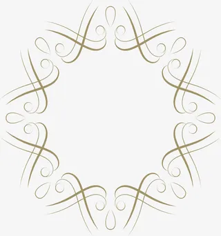 欧美花纹边框免抠