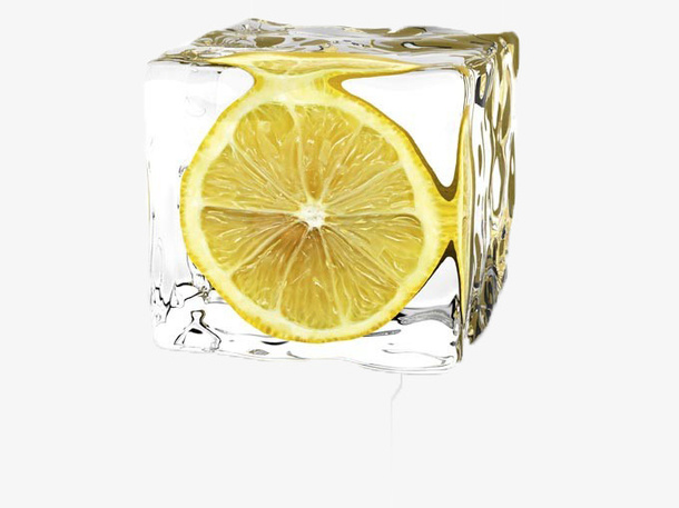柠檬冰块免抠