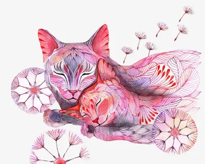 水彩动物老虎手绘插画免抠