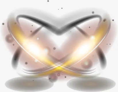 黄色旋转光效免抠