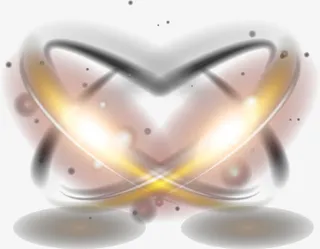 黄色旋转光效免抠